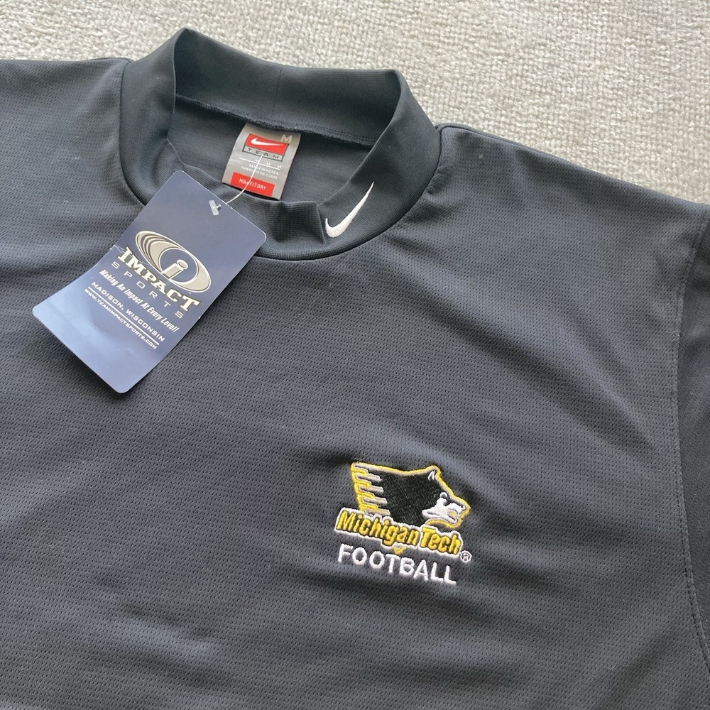 Nike fit t shirt mens Medium Michigan tech NCAA 90s NWT VTG